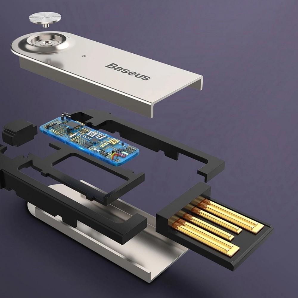 Récepteur audio Bluetooth 5.0 Baseus BA01 adaptateur câble AUX jack - Noir