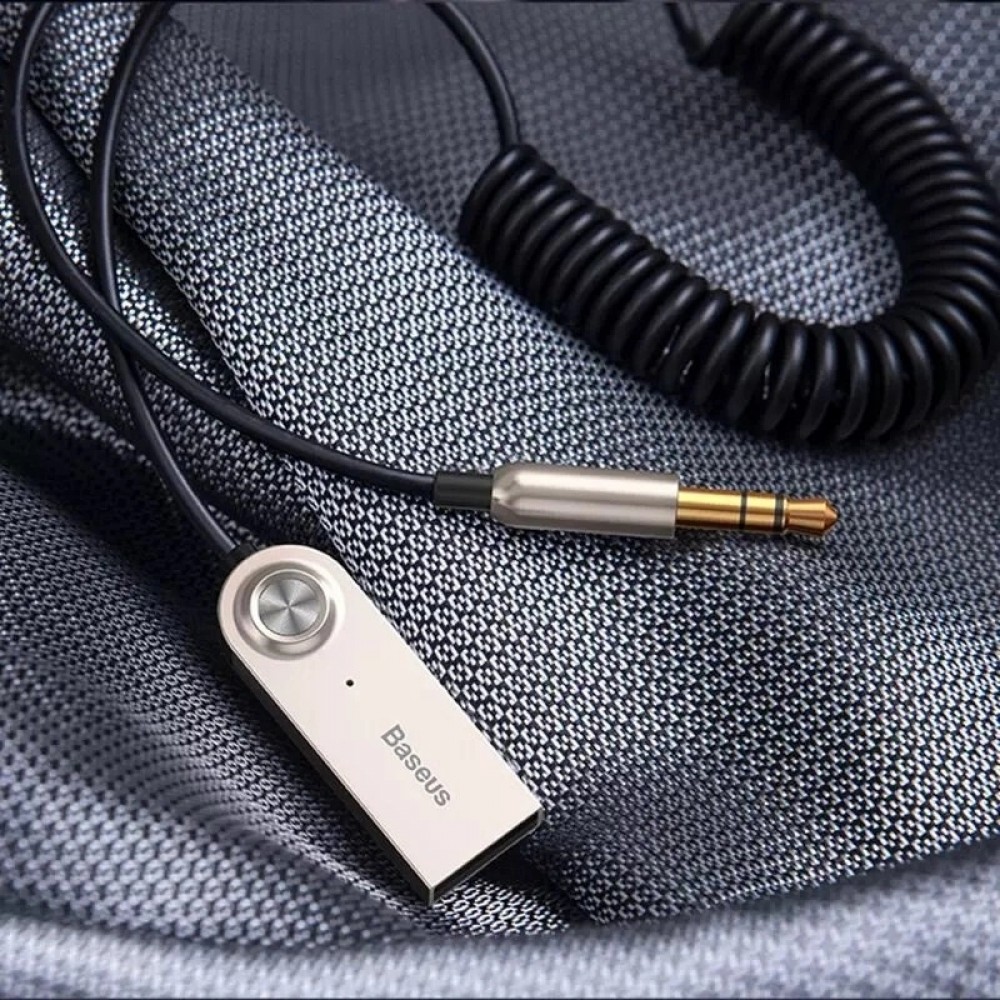 Récepteur audio Bluetooth 5.0 Baseus BA01 adaptateur câble AUX jack - Noir