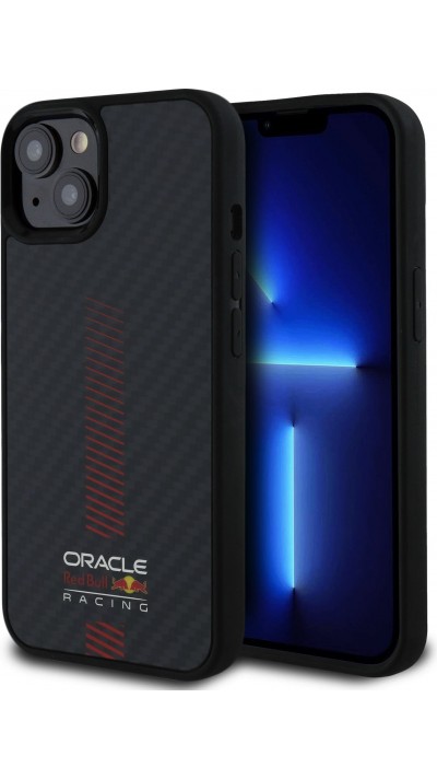 iPhone 13 Case Hülle - Red Bull Racing Carbon Powerbar MagSafe - Schwarz