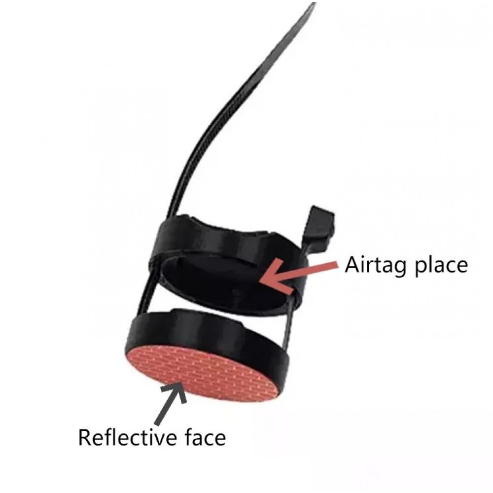 Reflektor für Fahrrad Lichtreflektor 2 in 1 mit integriertem AirTag Halter - Rot