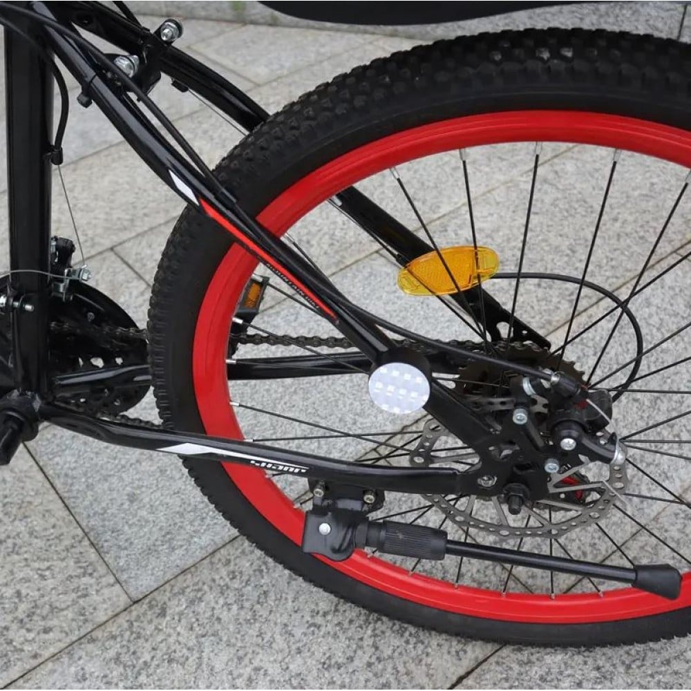 Réflecteur pour vélo lumineux 2 en 1 avec support AirTag intégré - Rouge