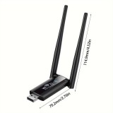 USB Wi-Fi Wireless 2.4G 300Mbps Repeater mit Signalverstärker (300m) Booster - Schwarz