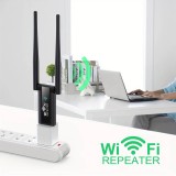 USB Wi-Fi Wireless 2.4G 300Mbps Repeater mit Signalverstärker (300m) Booster - Schwarz