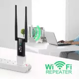 USB Wi-Fi Wireless 2.4G 300Mbps Repeater mit Signalverstärker (300m) Booster - Schwarz