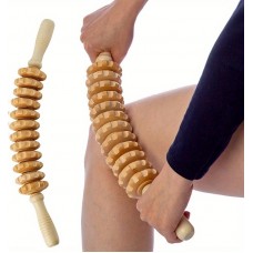 Naturholz Anti-Cellulite Massage-Roller für tiefe Muskeln und Gewebe, Lymphdrainage