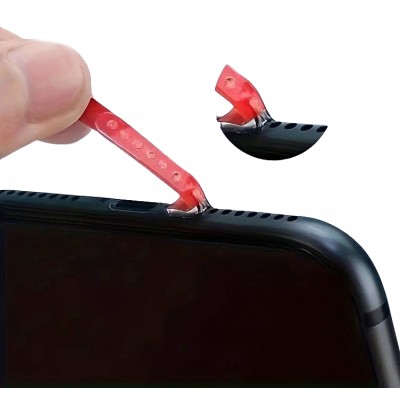 Rouleau de scotch universel pour nettoyage des ports du smartphone et enlever poussi&egrave;re - Rouge