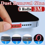 Universal-Tape-Roller zum Reinigen von Smartphone-Anschlüssen und Entfernen von Staub - Rot