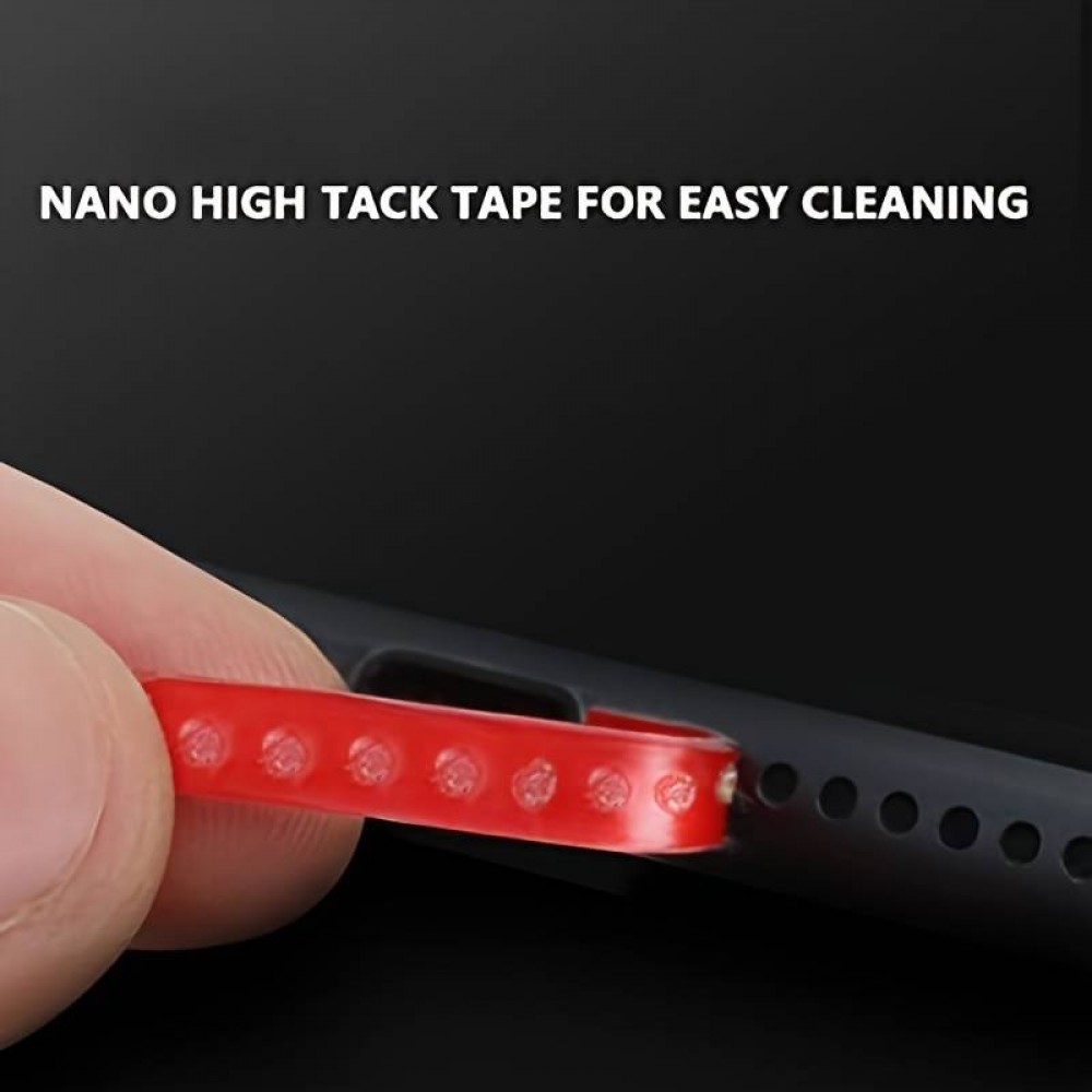 Universal-Tape-Roller zum Reinigen von Smartphone-Anschlüssen und Entfernen von Staub - Rot