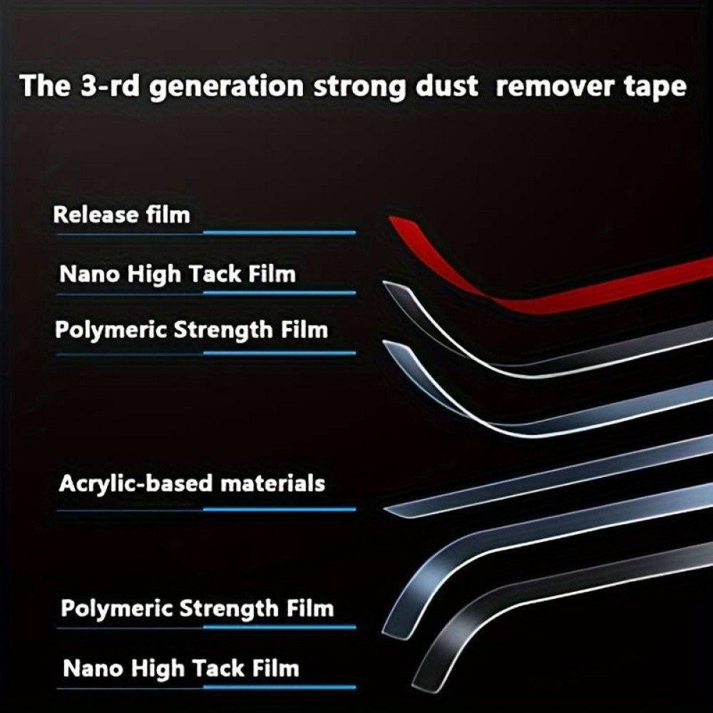 Universal-Tape-Roller zum Reinigen von Smartphone-Anschlüssen und Entfernen von Staub - Rot