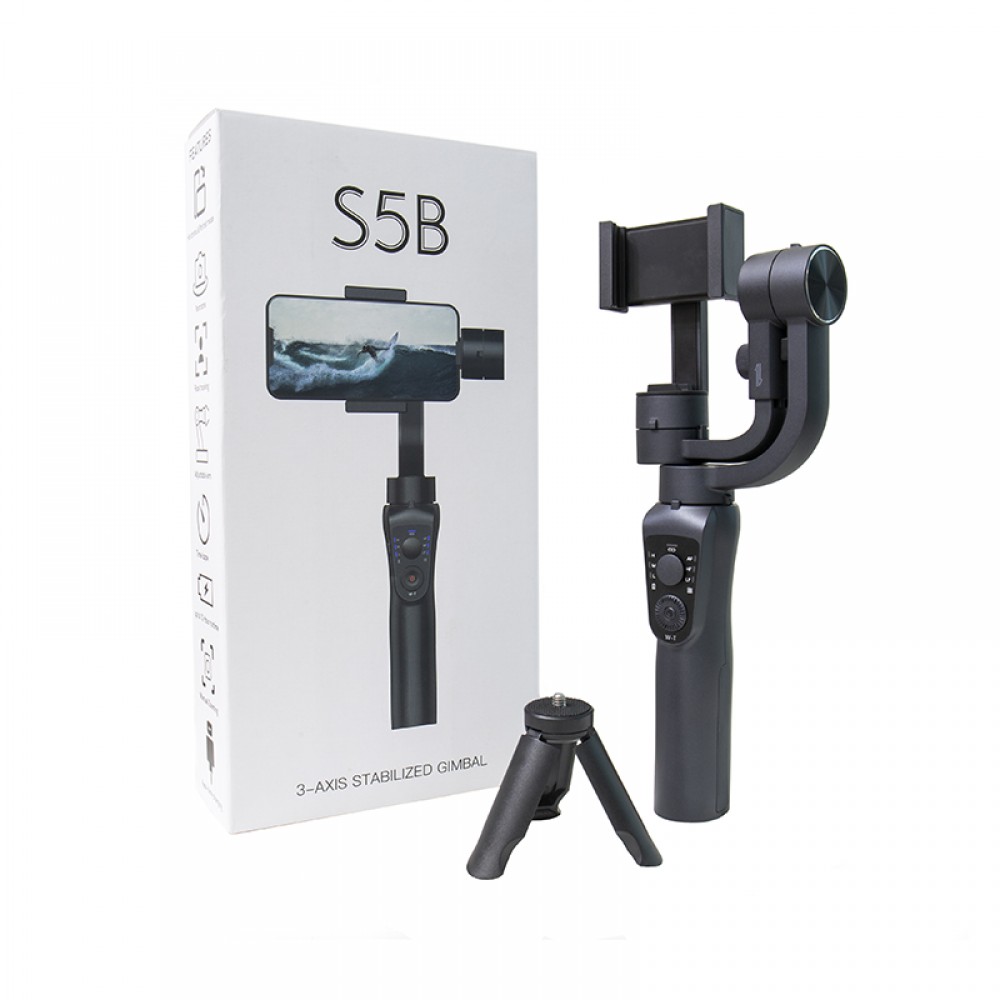 S5B 3-Achsen stabilisierendes universal Gimbal mit Bluetooth Stabilisator - Schwarz