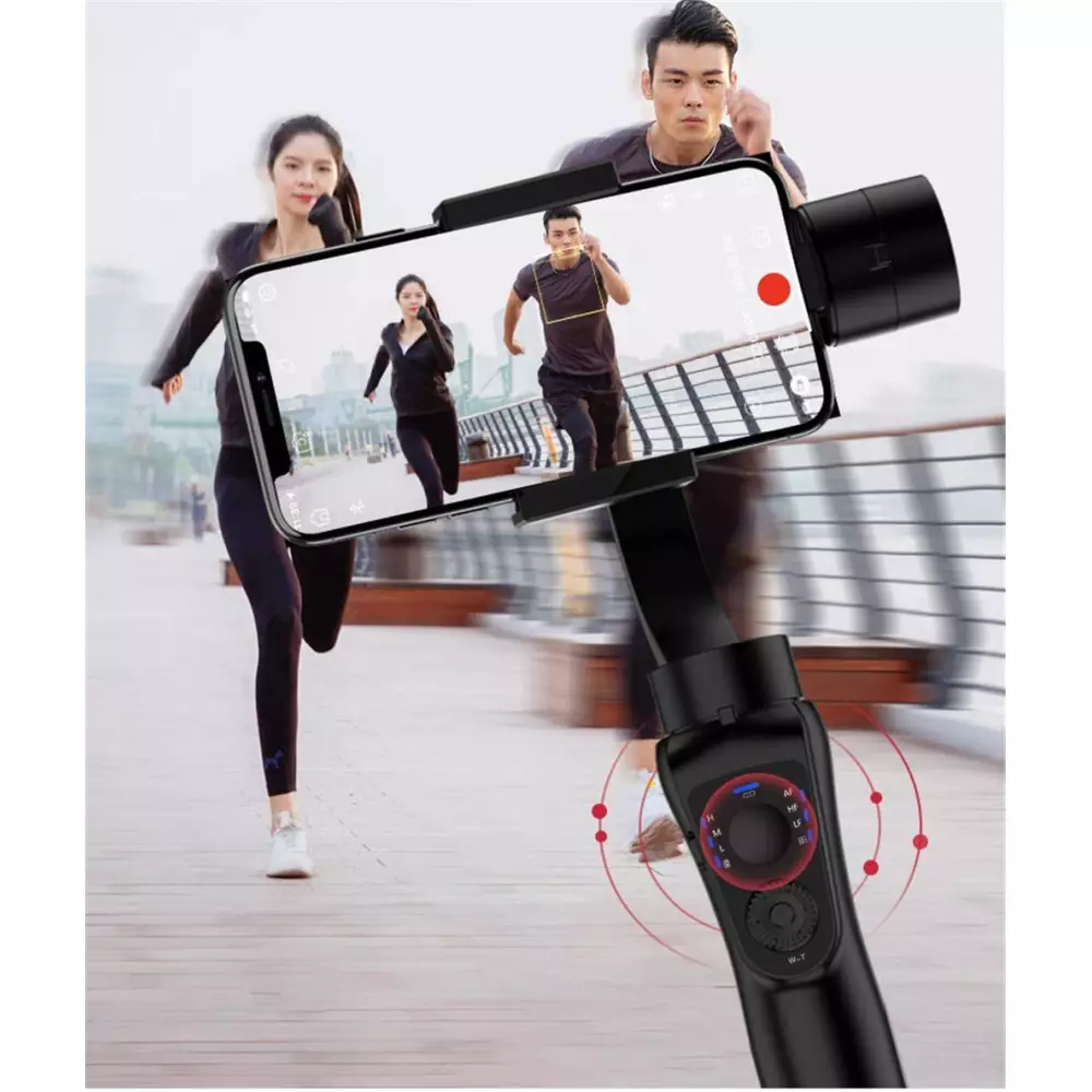 Gimbal stabilisateur S5B à 3 axes universel avec Bluetooth image balance - Noir