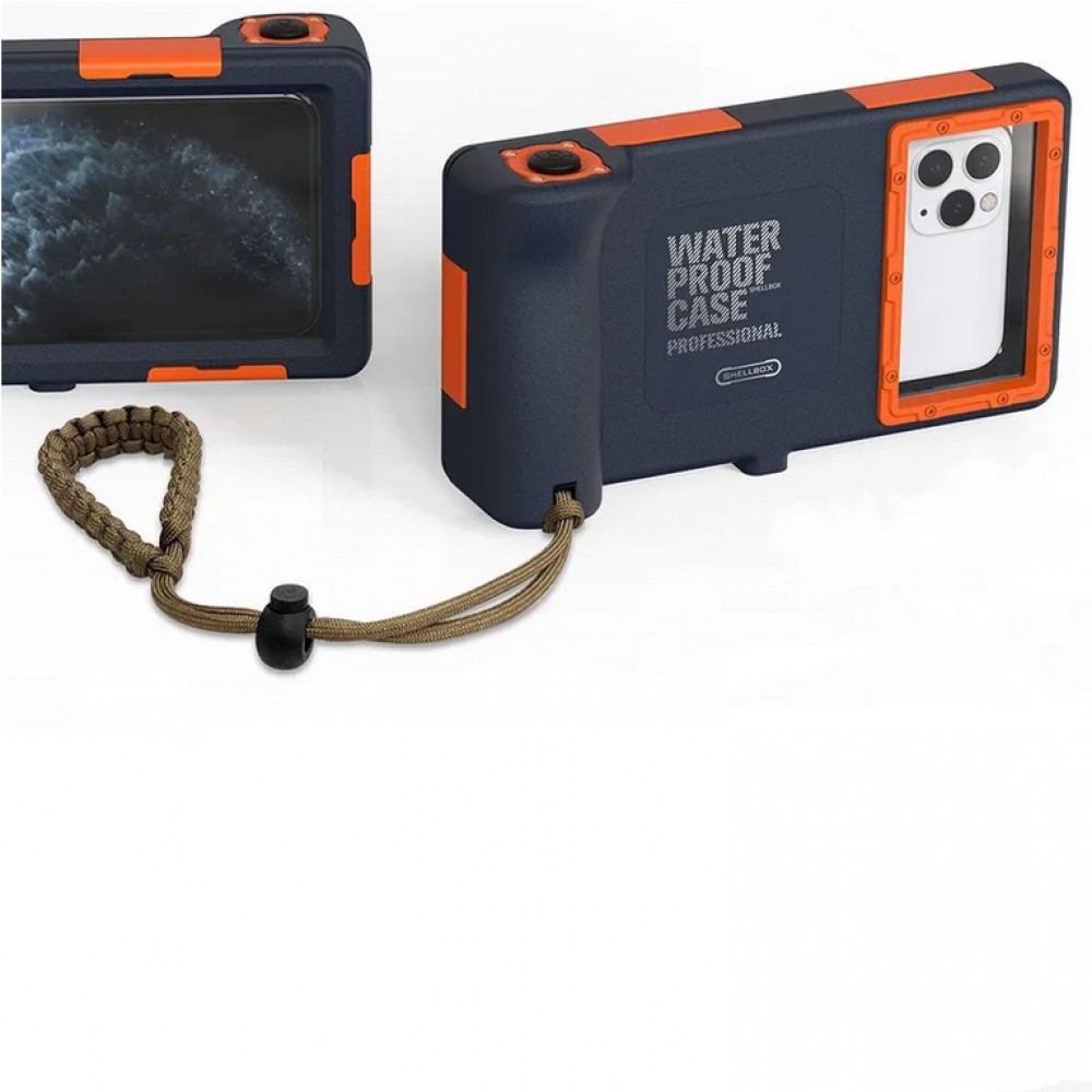 SHELLBOX Universelle Smartphone Hülle Professional Waterproof Case 2nd Generation (15 Meter) - Orange