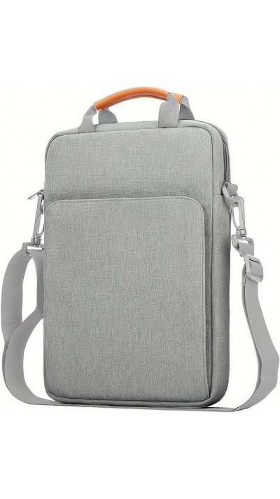 Sac à bandoulière sac à main portable imperméable pour iPad + Laptop + MaxBook 13 pouces - Gris