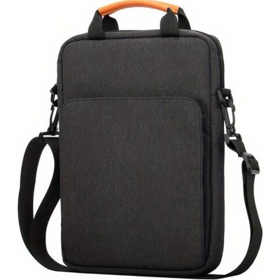 Sac à bandoulière sac à main portable imperméable pour iPad + Laptop + MaxBook 13 pouces - Noir