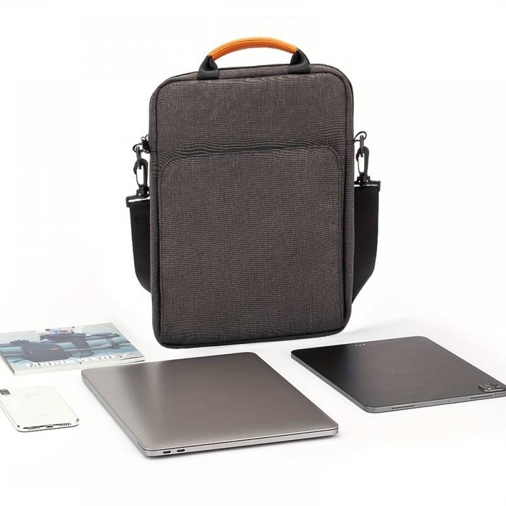 Wasserdichte Umhängetasche Laptoptasche für iPad + Laptop + MaxBook 13 Zoll - Schwarz