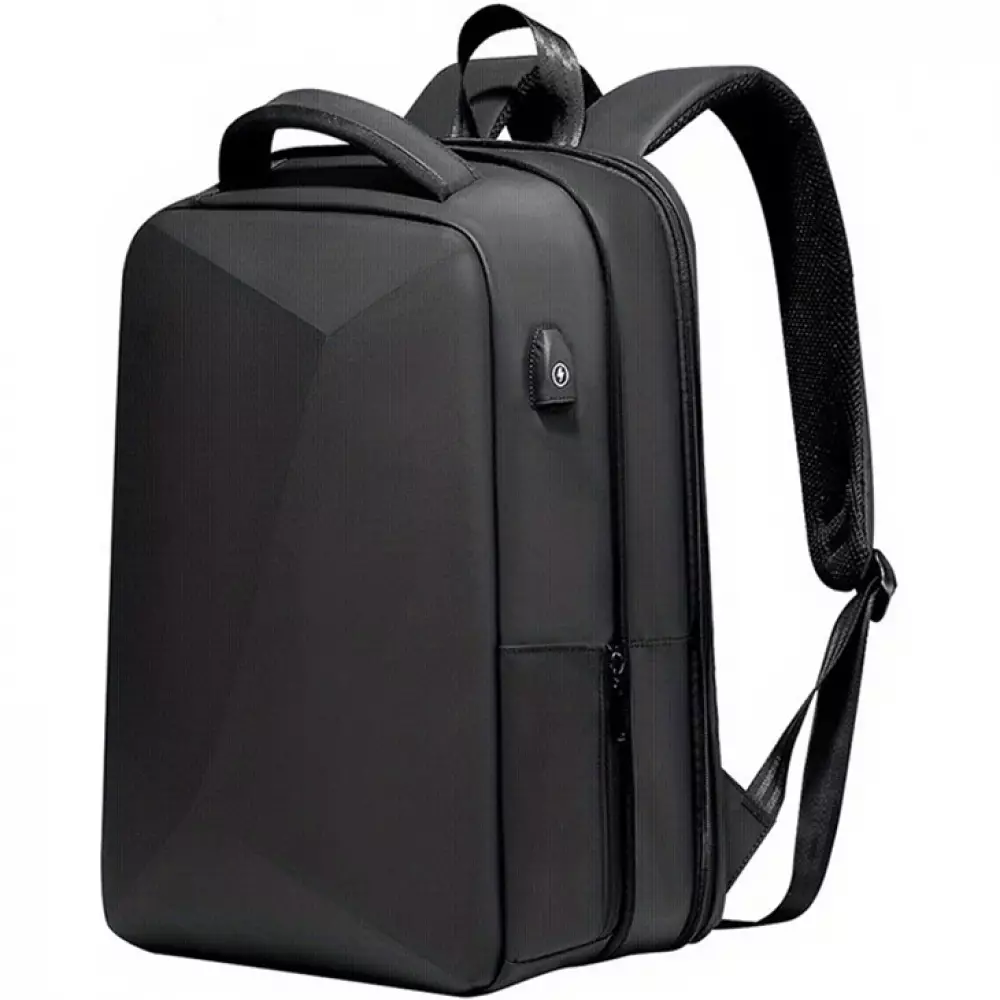 Sac à dos de voyage sportif - volume de rangement extensible de 20 à 35 litres + serrure à combinaison et adaptateur USB - Noir
