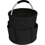 Sac de jardinage/ménage multifonctions pliable en toile avec poches et compartiments pour outils - Noir