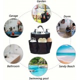 Sac de jardinage/ménage multifonctions pliable en toile avec poches et compartiments pour outils - Noir