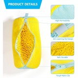 Sac de lavage chaussures en polyester durable avec rembourrage pour baskets et vêtements - Jaune