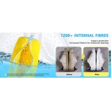 Sac de lavage chaussures en polyester durable avec rembourrage pour baskets et vêtements - Jaune