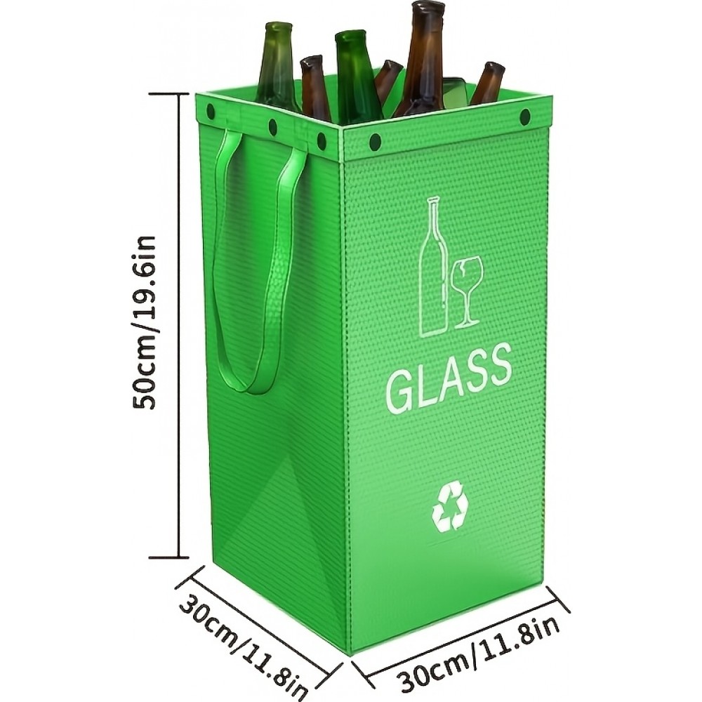 3-in-1 Faltbare Müllsäcke mit 3 Farben für Abfalltrennung (Papier / Plastik / Glas)