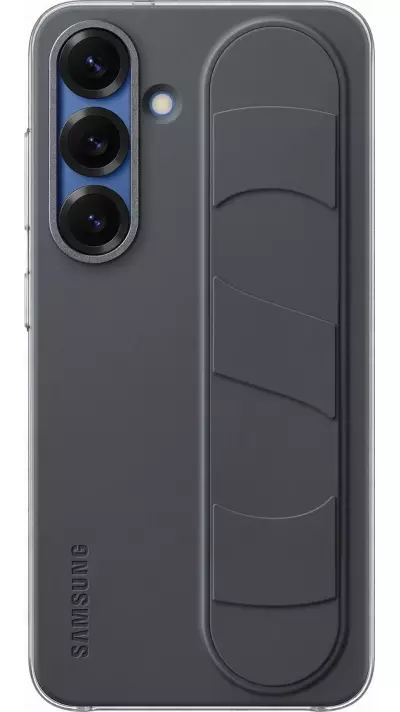 Coque Samsung Galaxy S25 - Samsung original Standing Grip Cover avec support - Noir