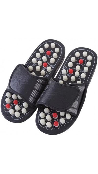 Sandales de podologie confortables avec semelle d'acupuncture noire - 44/45