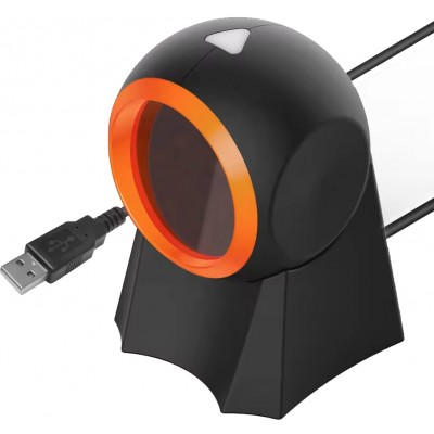 Plug & Play EAN + QR-Codes & Datamatrix Barcode-Scanner (1D/2D) mit USB-A-Kabel - Schwarz