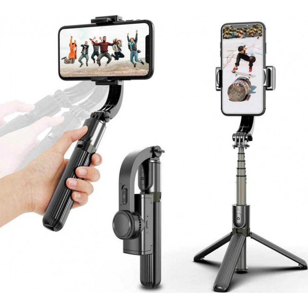 3 in 1 Selfie Stick L08 - Stablisierte Videos mit Gimbal, Standfuss Tripod Bluetooth Fernauslöser