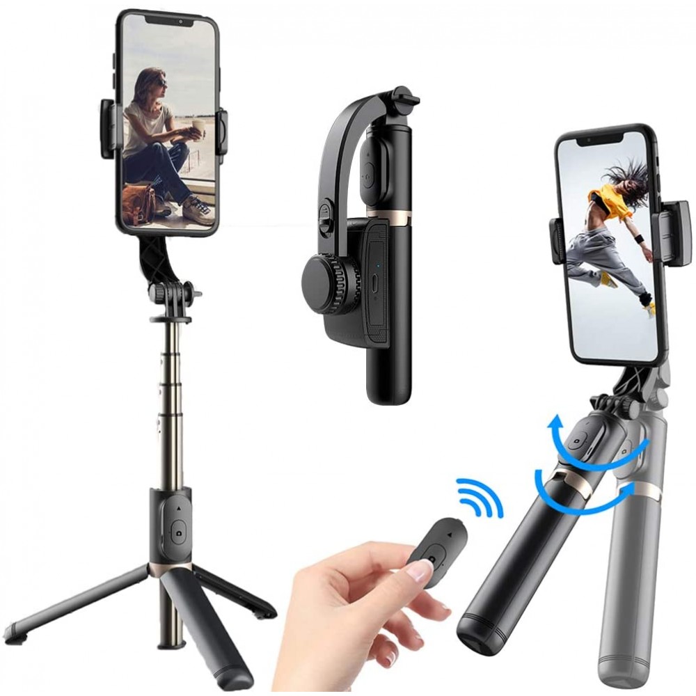 3 in 1 Selfie Stick L08 - Stablisierte Videos mit Gimbal, Standfuss Tripod Bluetooth Fernauslöser