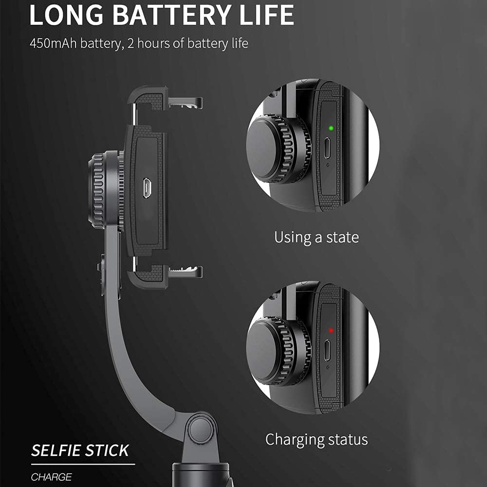 Selfie Stick Tripod 3 en 1 L08, stabilisation Gimbal, trépied avec télécommande