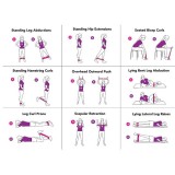 Pack de 5 bandes de résistance Fitness Sport pour entraînement - Bandes élastiques d'entraînement (2 - 21 Kg)