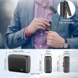 Set de 2 micros cravate Lavalier sans fil professionnels Bluetooth 5.3 avec récepteur USB-C & Etui de charge - Noir