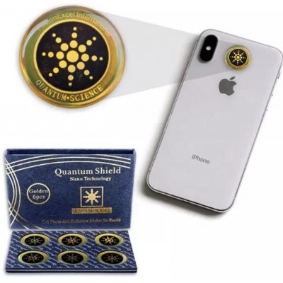Set aus 6 Pellets selbstklebender Anti-Wellen- und Anti-Strahlen-Patch für das Telefon
