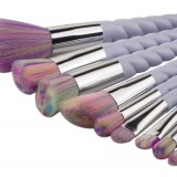 Pinsel Set Twisted Unicorn 10 Stück Makeup Brushes Bürsten Regenbogenfarben 