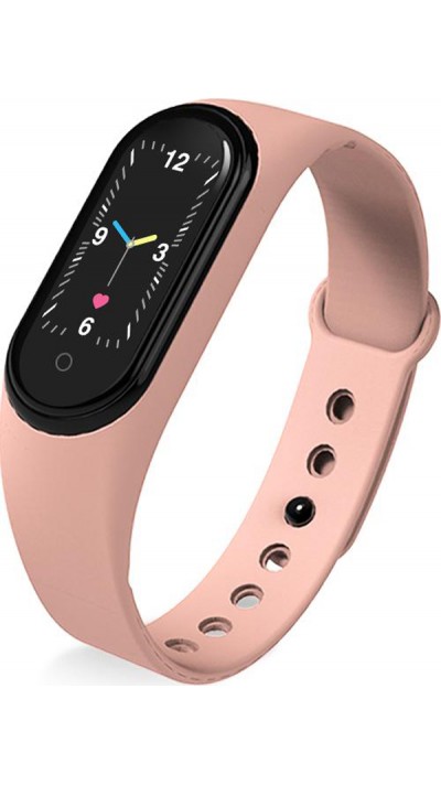 Active Fitness Tracker M5 - Bracelet sportif intelligent Montre connectée Bluetooth - Rose