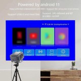 Smart Projecteur A10 Plus Home Theater Android 11.0 avec haut-parleurs 5W intégrés - Gris