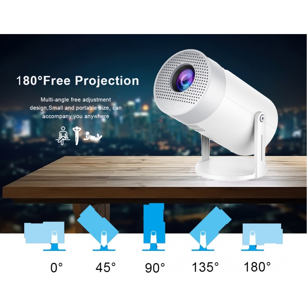 Projektor Multimedia MG50 LED HD Beamer Heimkino mit Screen Mirroring (Android 12, WiFi 6)