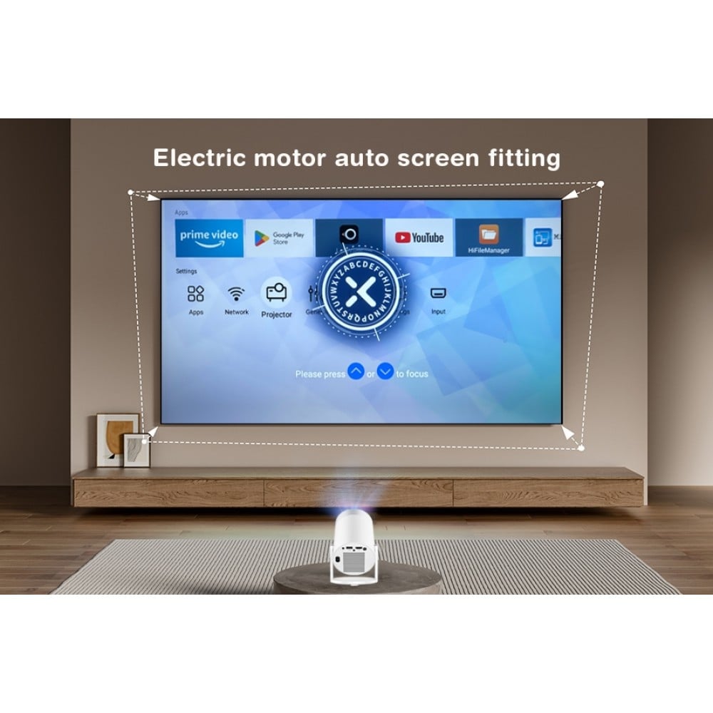 Projektor Multimedia MG50 LED HD Beamer Heimkino mit Screen Mirroring (Android 12, WiFi 6)