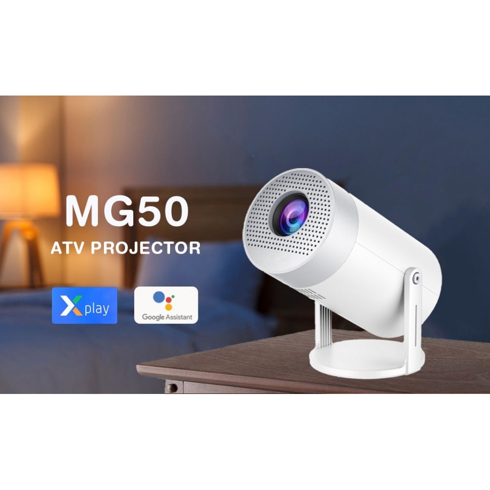Projektor Multimedia MG50 LED HD Beamer Heimkino mit Screen Mirroring (Android 12, WiFi 6)