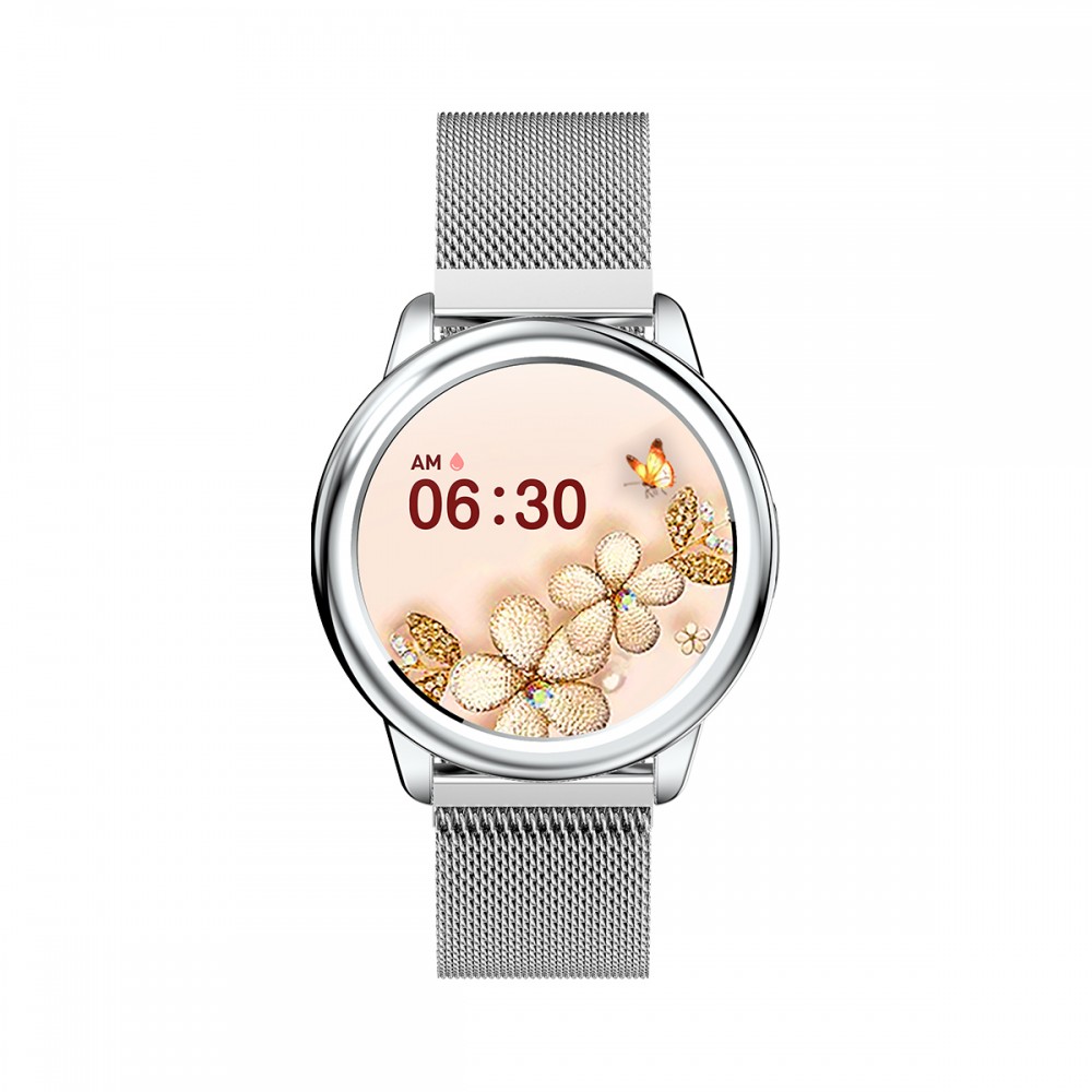 Smart Watch HDT8 montre intelligente avec bracelet milanais taille universelle - Argent