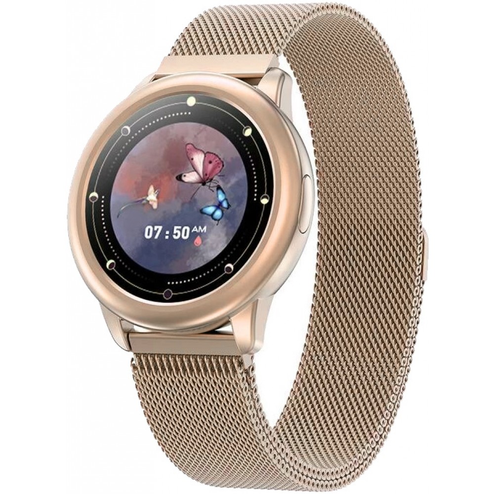 Smart Watch HDT8 intelligente Uhr mit magnetischem Armband universal Grösse - Gold