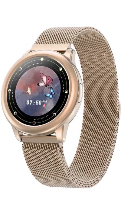 Smart Watch HDT8 intelligente Uhr mit magnetischem Armband universal Grösse - Gold