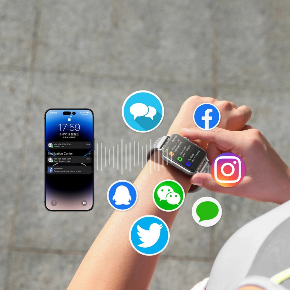 Smart Watch Joyroom JR-FT5 montre connectée IP68 Bluetooth pour iPhone & Android - Argent