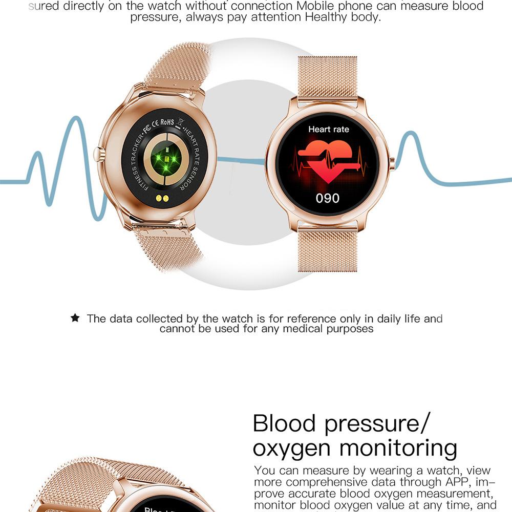 Smart Watch R18 montre connectée avec écran tactile et programmes de sport / fitness - Or