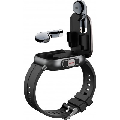 GeiLiVity TWS Ohrhörer Smartwatch Sport Tracker Musikspiel Nachrichtenanzeige USB Aufladung