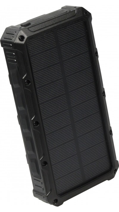 Solar Power Bank outdoor 36000mAh batterie externe avec Qi Wireless Charging - Noir