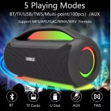 Enceinte Speaker Bluetooth sans fil SODLK T300 Ultra Sound 120W IPX67 LED Sonic Bass - Noir