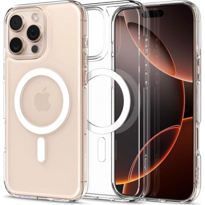 Coque iPhone 16 Pro - Spigen Ultra Hybrid Mag Case avec MagSafe - Blanc