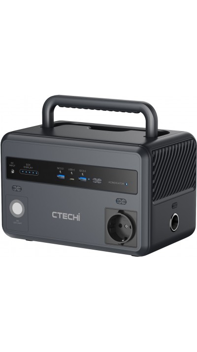 Power Station CTECHi GT300 (299 Wh) - LiFePO4-Akku, 3 USB-Anschlüsse (24W & 45W), LCD-Bildschirm